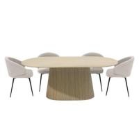 ราคา ชุดโต๊ะทานข้าว 4 ที่นั่ง SB FURNITURE HADAYLY & HYPS 59062563 สีครีม (1307276)