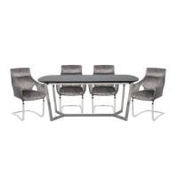 ราคา ชุดโต๊ะทานข้าว 4 ที่นั่ง SB FURNITURE AVENTE & YAKKA 59056694 สีดำ (1307294)