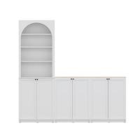 ราคา ตู้สูง บานผสม SB FURNITURE TRIXX 59064241 240 ซม. สีขาว (1307432)