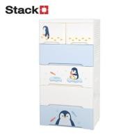 ราคา ตู้ลิ้นชัก 5 ชั้น STACKO LITTLE-P 57.6x40x115.3 ซม. สีฟ้า/ขาว (1301455)