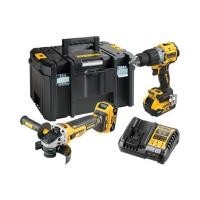 ราคา ชุดสว่านกระแทกและเครื่องเจียรไร้สาย (พร้อมแบตเตอรี่และแท่นชาร์จ) DEWALT DCK2026P2T-B1 20 โวลต์ (1304283)