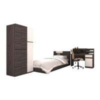 ราคา ชุดห้องนอน + ที่นอนสปริง 3.5 ฟุต WISDOM DESIGN FURNITURE รุ่น SCOOBY สีไลท์เวงเก้/แฟบริค (888216600459)