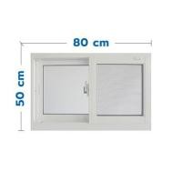 ราคา หน้าต่างบานเลื่อน อะลูมิเนียม S-S มุ้ง SANKYOALUMI J-TRUST 80X50 ซม. สีขาว (1104956)