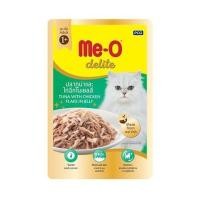 ราคา อาหารเปียกแมว MEO DELITE ปลาทูน่าและไก่ฉีกในเจลลี่ 70 ก. (1202608)