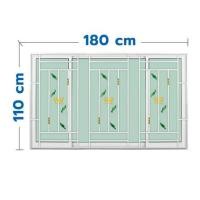 ราคา หน้าต่างบานเลื่อนอะลูมิเนียม พร้อมมุ้งลวดและเหล็กดัด S-F-S KPA ผีเสื้อ 180x110 ซม. สีขาว (1308660)