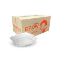 ราคา กล่องพลาสติกใส่อาหาร GROW PACK สีใส 500 มล. ขนาด 10.8X16X3.8 CM. (300ชุด/ลัง) (888204400005)