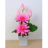 ราคา ดอกบัวประดิษฐ์ผ้าในแจกัน JGLORYFLOWER สีชมพู (888217500016)