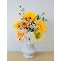 ราคา ดอกเยอบีร่าประดิษฐ์ผ้าในแจกัน JGLORYFLOWER สีเหลือง (888217500030)