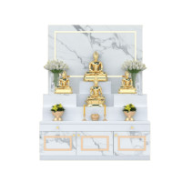 ราคา โต๊ะหมู่บูชา WISDOM DESIGN FURNITURE รุ่น GO-01 ขนาด 120 ซม. สีขาว/มาร์เบิ้ล (888216600490)