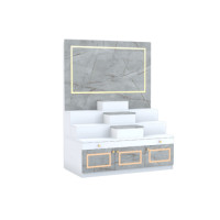 ราคา โต๊ะหมู่บูชา WISDOM DESIGN FURNITURE รุ่น GO-01 ขนาด 120 ซม. สีขาว/ไลท์มาร์เบิ้ล (888216600491)