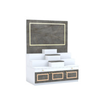 ราคา โต๊ะหมู่บูชา WISDOM DESIGN FURNITURE รุ่น GO-01 ขนาด 120 ซม. สีขาว/บราวน์มาร์เบิ้ล (888216600492)