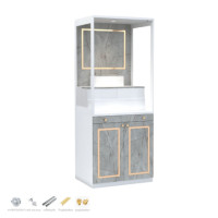ราคา ตู้พระ WISDOM DESIGN FURNITURE รุ่น GO-03B ขนาด 80 ซม. สีขาว/ไลท์มาร์เบิ้ล (888216600500)