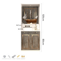 ราคา ตู้พระ WISDOM DESIGN FURNITURE รุ่น GO-03B ขนาด 80 ซม. สีขาว/บราวน์มาร์เบิ้ล (888216600501)