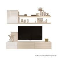 ราคา ชุดตู้วางทีวี SB BUILT IN WISEST 19238190 240 ซม. สีแคนยอนโอ๊ค/ขาว (1309815)