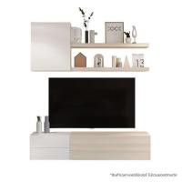 ราคา ชุดตู้วางทีวี SB BUILT IN WISEST 19238189 180 ซม. สีแคนยอนโอ๊ค/ขาว (1309824)