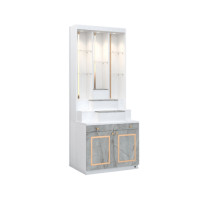 ราคา ตู้พระ WISDOM DESIGN FURNITURE รุ่น GO-06 ขนาด 80 ซม. สีขาว/ไลท์มาร์เบิ้ล/โกลด์ (888216600526)