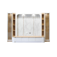 ราคา ตู้วางทีวี WISDOM DESIGN FURNITURE รุ่น CHARNA 320 ซม. สีขาว/เนเจอร์วู๊ด/ลายหินขาว (888216600605)