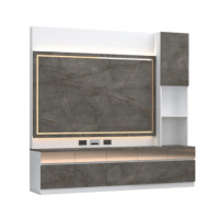 ราคา ตู้วางทีวี WISDOM DESIGN FURNITURE รุ่น GH-241 240 ซม. สีขาว/บราวน์มาร์เบิ้ล/โกลด์ (888216600537)