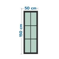 ราคา ช่องแสงหน้าต่างอะลูมิเนียม 6 ฟัก KPA 50x150 ซม. สีดำ (1310198)