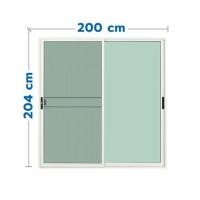 ราคา ประตูบานเลื่อน อะลูมิเนียม S-S KPA KPA111 200x204 ซม. สีขาว (1310495)