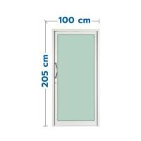 ราคา ประตูบานสวิงเดี่ยว อะลูมิเนียม KPA 100x205 ซม. สีขาว (1310600)