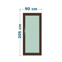 ราคา ประตูบานสวิงเดี่ยว อะลูมิเนียม KPA 90x205 ซม. สีชา (1310613)