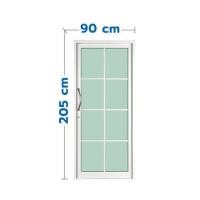 ราคา ประตูบานสวิงเดี่ยว อะลูมิเนียม 8 ฟัก KPA 90x205 ซม. สีขาว (1310642)