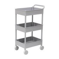 ราคา ชั้นวางของ 3 ชั้น มีล้อ STACKO 51.8x34.5x89.8 ซม. สีเทา (1198684)