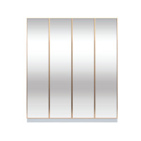 ราคา ตู้เสื้อผ้า 4 บานเปิด WISDOM DESIGN FURNITURE รุ่น GC-2008RD 200 ซม. สีขาว/โกลด์ (888216600650)