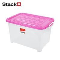 ราคา กล่องเก็บของมีล้อ STACKO S55 A 50 ลิตร 58X40X32 ซม. สีชมพู (1187786)