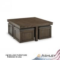 ราคา ชุดโต๊ะกลางพร้อมเก้าอี้สตูล ASHLEY FURNITURE HOMESTORE รุ่น BOARDERNEST/101 สีน้ำตาล (888122802106)