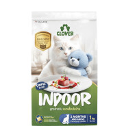 ราคา อาหารแมว CLOVER สูตร INDOOR สำหรับแมวเลี้ยงในบ้าน เกรด HOLISTIC GRAIN-FREE โซเดียมต่ำ (1 KG) (888198600034)