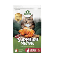 ราคา อาหารแมว CLOVER สูตร SUPERIOR PROTEIN สำหรับแมวตัวแน่นพิเศษ เกรด HOLISTIC GRAIN-FREE โซเดียมต่ำ (1 KG) (888198600036)