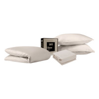 ราคา เซ็ตผ้าปูที่นอน เกรดพรีเมียม 5 ฟุต LUNIO SNOWWEAVE BEDDING SET รุ่น DEEP สีเบจ 5ชิ้น (สำหรับที่นอนหนา 13นิ้ว) (888170800442)