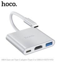 ราคา อะแดปเตอร์ฮับ HOCO HB14 แปลงช่อง TYPE-C เป็น 4K HDMI HDTV + USB 3.0 + PD 2.0 สีเงิน (888206800024)