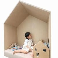 ราคา โซฟาเด็ก ดีไซน์บ้านไม้ 2 ที่นั่ง BEABLE LITTLESPACE รุ่น READING POD A ขนาด 120X55X145 ซม. สีไม้ (888229700001)
