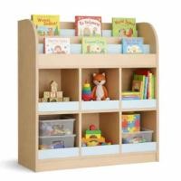 ราคา ชั้นวางหนังสือเด็ก พร้อมชั้นวางของ 6 ช่อง BEABLE LITTLESPACE 100 ซม.สีไม้ธรรมชาติ/ฟ้า (888229700006)
