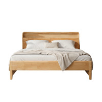 ราคา เตียงไม้ยางพารา 5 ฟุต MOKKOI HOME รุ่น SALMON-02 สีไม้ธรรมชาติ (888236000004)