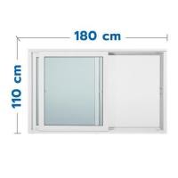 ราคา หน้าต่างบานเลื่อน ไวนิล S-S มุ้ง WINDSOR 180X110 ซม. สีขาว (1180717)