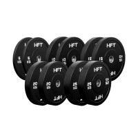 ราคา เซตแผ่นน้ำหนัก HOMEFITTOOLS รุ่น BUMPER 150 KG. (888139600561)