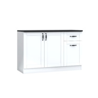 ราคา ตู้ตั้งพื้น ท็อปเรียบ WISDOM DESIGN FURNITURE KT-121C 120 ซม. สีขาว/ดำ (888216600618)