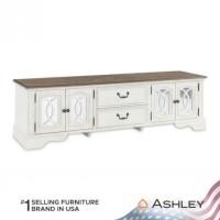 ราคา ตู้วางทีวี ASHLEY FURNITURE HOMESTORE รุ่น REALYN/200 สีขาววินเทจ (888122802347)