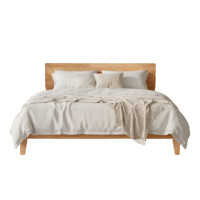 ราคา เตียงไม้ยางพารา 5 ฟุต MOKKOI HOME รุ่น SALMON-04 BASIC สีไม้ธรรมชาติ (888236000006)