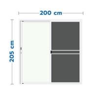 ราคา ประตูบานเลื่อน อะลูมิเนียม S-S มุ้ง LYNN GENIUS LOCK 3K PRIME 200x205 ซม. สีขาว (1261052)