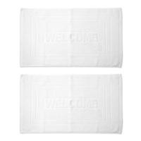 ราคา พรมผ้าขนหนู DREAMERY WELCOME 18X28 นิ้ว สีขาว (แพ็ก 2 ชิ้น) (1278451)