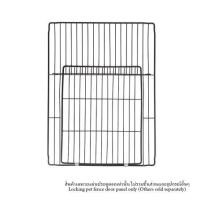 ราคา แผ่นประตูคอก มีตัวล็อก PETUS ซี่ห่าง 1.5 ซม. 30x40 ซม. สีดำ (1287206)