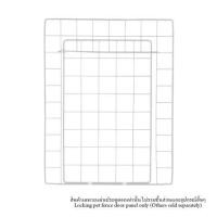 ราคา แผ่นประตูคอก มีตัวล็อก PETUS ซี่ห่าง 4 ซม. 45x35 ซม. สีขาว (1287355)