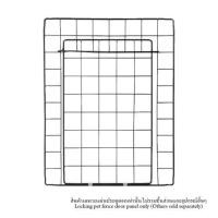 ราคา แผ่นประตูคอก มีตัวล็อก PETUS ซี่ห่าง 4 ซม. 45x35 ซม. สีดำ (1287358)