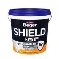 ราคา สีน้ำภายนอก ชนิดกึ่งเงา BEGER SHIELD 2IN1 เบส C 9 ลิตร (1308723)