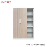 ราคา ตู้เสื้อผ้าเหล็ก บานเปิด 2 ประตู + ชั้นวาง DECENT ลาย โกลด์ 120ซม. (888184000082)